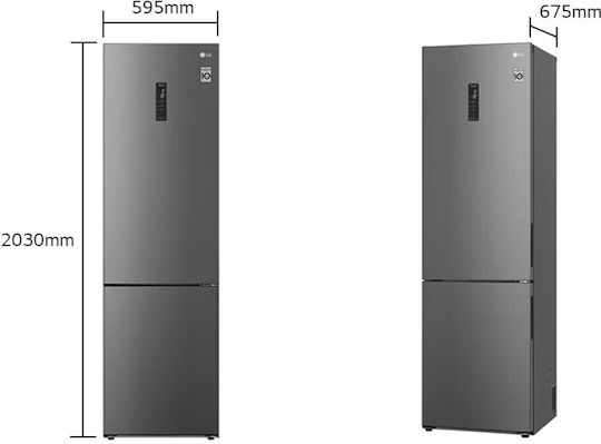 LG Kühl-Gefrierkombination 384Es Total NoFrost H203xB59.5xT67.5cm. Gray GBP62DSXCC1