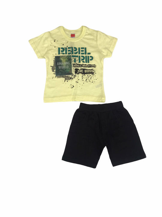 Joyce Kids Set with Shorts Summer 2pcs Yellow