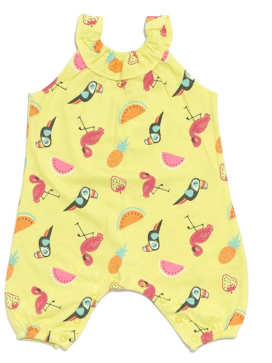 Babytown Kids Fabric Jumpsuit Yellow