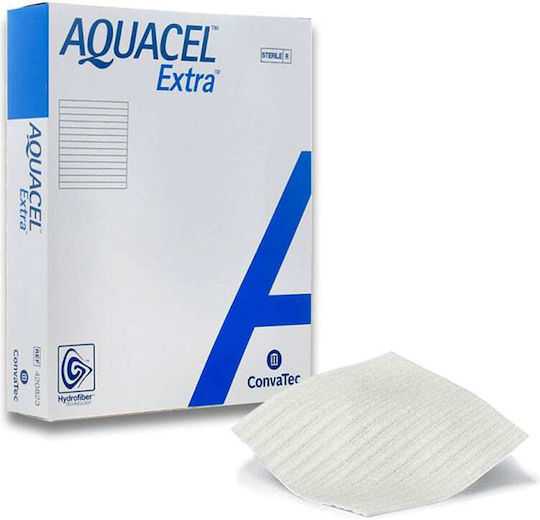 Convatec Aquacel Extra Hydrofiber Μη Αποστειρωμένες Γάζες με Πλέγμα 10x10cm 10τμχ
