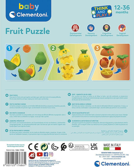 Baby Clementoni Baby Toy Fruit Puzzle for 12++ Months
