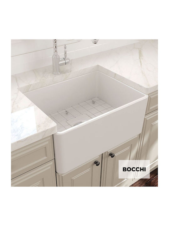 Bocchi 1137-301 Gefäß Spüle Porzellan Satiniert B61xT46cm Weiß