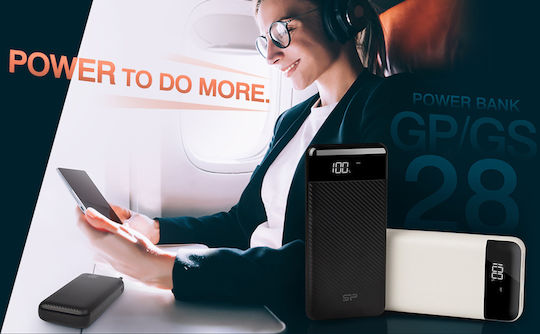Silicon Power GS28 Power Bank 20000mAh με 2 Θύρες USB-A Μαύρο