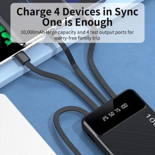 Awei P131K Power Bank 10000mAh με Θύρα USB-A Μαύρο