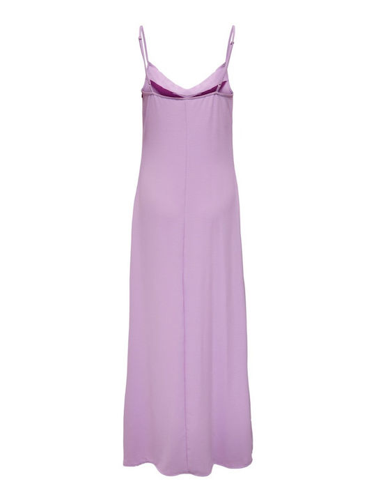 Sommer Maxi Abendkleid Drapierung mit Tränen Lila Rose