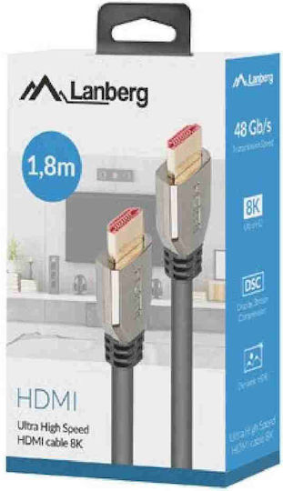 Lanberg HDMI Cable Male - HDMI Male 1.8m Black