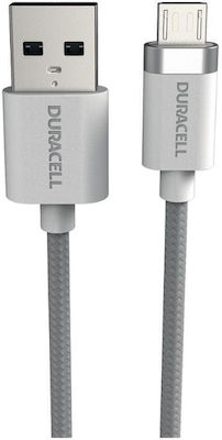 Duracell Kevlar Împletit USB 2.0 spre micro USB Cablu Alb 2m (USB7023W) 1buc