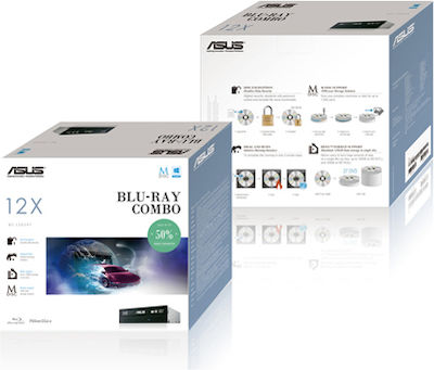 Asus BC-12D2HT Εσωτερικός Οδηγός Ανάγνωσης Blu-Ray και Εγγραφής/Ανάγνωσης DVD/CD για Desktop Μάυρο/Γκρι