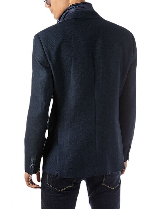 Men's Winter Suit Jacket Regular Fit Navy Blue