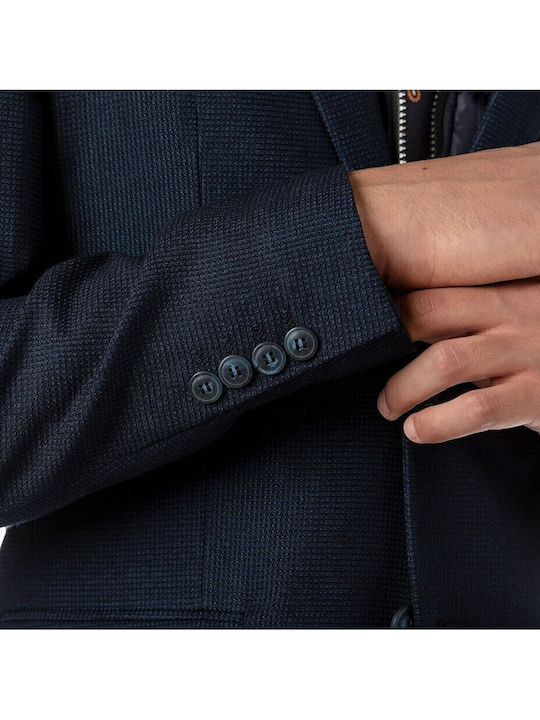 Men's Winter Suit Jacket Regular Fit Navy Blue