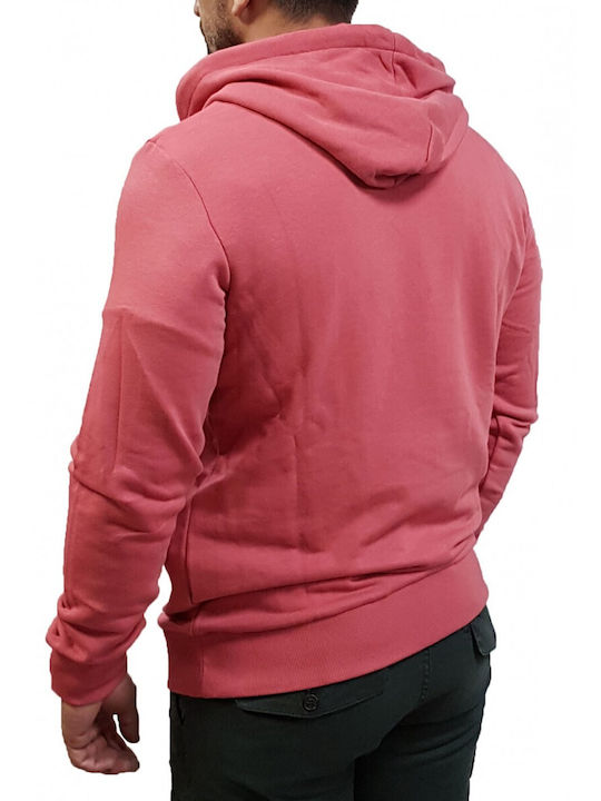 Jack & Jones Men's Sweatshirt with Hood Pink