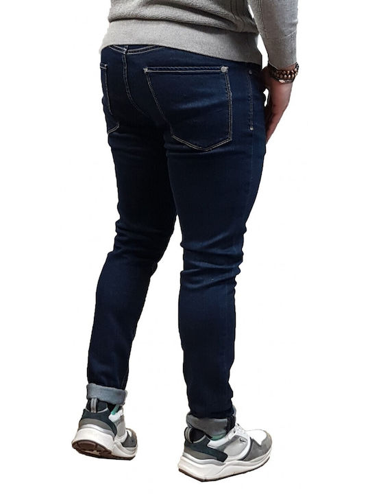 Pepe Jeans Mason Ανδρικό Παντελόνι Τζιν Ελαστικό Skinny Fit Navy Blue