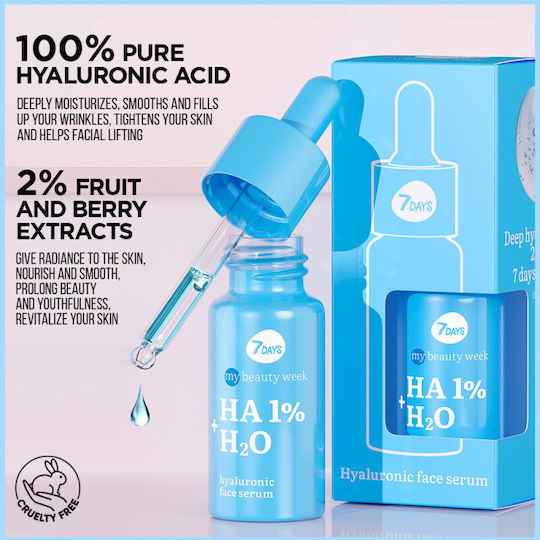 7DAYS MB HA H2O Moisturizing & Anti-aging Serum Face with Hyaluronic Acid for Radiance & Firming 20ml