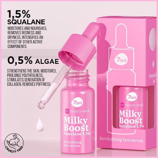 7DAYS Milky Boost Squalane Revital Anti-Aging Serum Gesicht 20ml