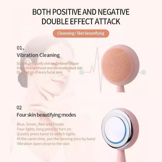 Kemei Cleansing Silicone Facial Cleansing Brush Pink KM-1839