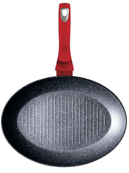 Berlinger Haus Burgundy Edition Grill made of Aluminum with Stone Coating 35cm