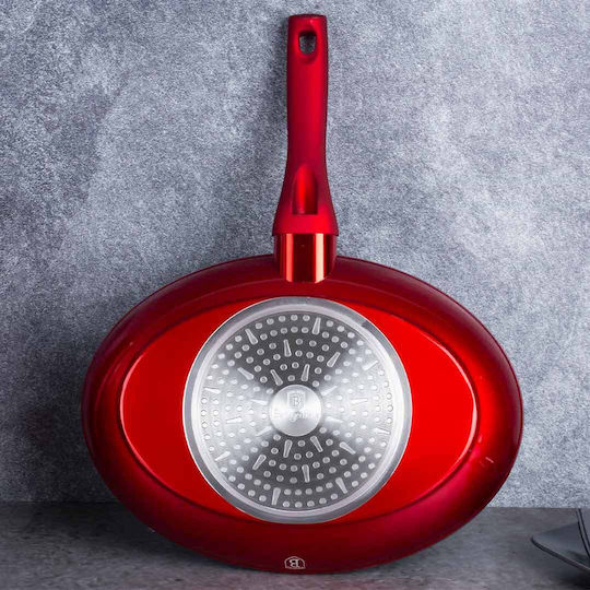 Berlinger Haus Burgundy Edition Grill made of Aluminum with Stone Coating 35cm