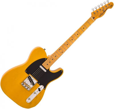 Vintage V52 ReIssued Ηλεκτρική Κιθάρα 6 Χορδών με Ταστιέρα Maple και Σχήμα T Style Butterscotch
