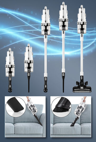 Trotec VC 150 E Επαναφορτιζόμενη Σκούπα 2 σε 1 Stick & Χειρός 25.2V Λευκή