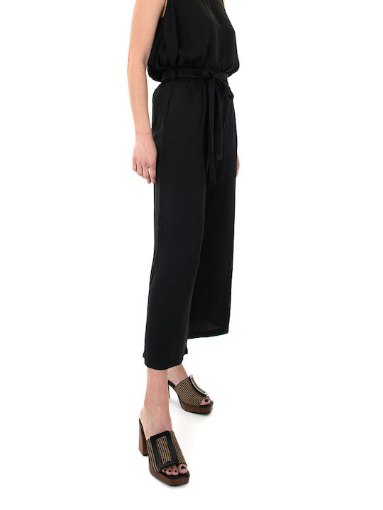 Damenhose in Breit Bein Stil Schwarze