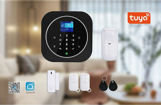 Camwon ZIPIR-A Wireless Alarm System with Motion Detector , Door Sensor , Siren , 2 Remotes , 2 Tags , Hub and Keyboard (Wi-Fi)
