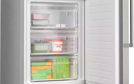 Bosch Fridge-Freezer 363lt Total NoFrost H203xW60xD66.5cm Inox KGN39AIAT