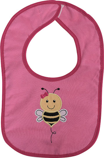 Lorelli Interlock Bib Fabric with Hoop & Loop Fastener Pink for 0 m+ 3pcs