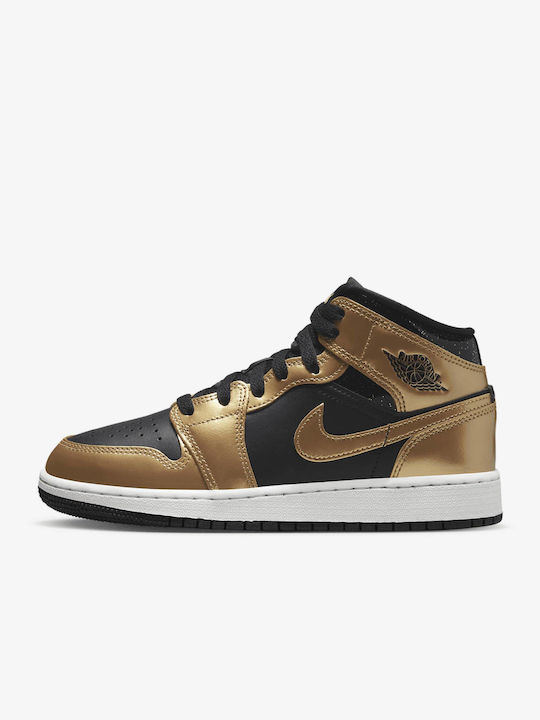 Nike Jordan High Black / White / Metallic Gold