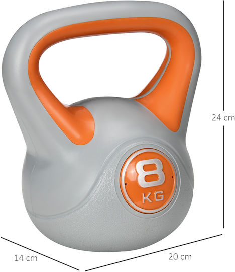 Sportnow A91-255V03OG Kettlebell от PVC 8кг Оранжев