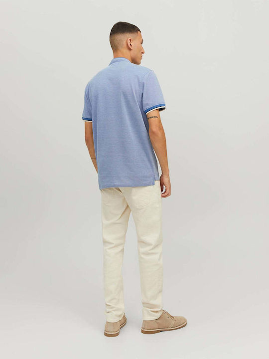 Kurzarm Herrenbluse Blau