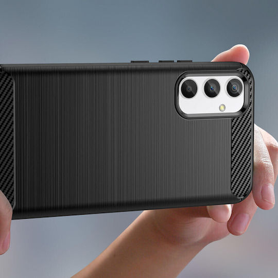 Hurtel Carbon Back Cover Σιλικόνης Μαύρο (Galaxy A34)