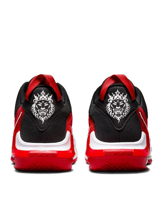 Lebron Witness 7 Low Basketball Shoes Black / University Red / White