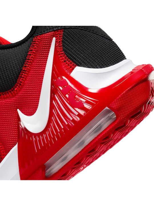 Lebron Witness 7 Low Basketball Shoes Black / University Red / White