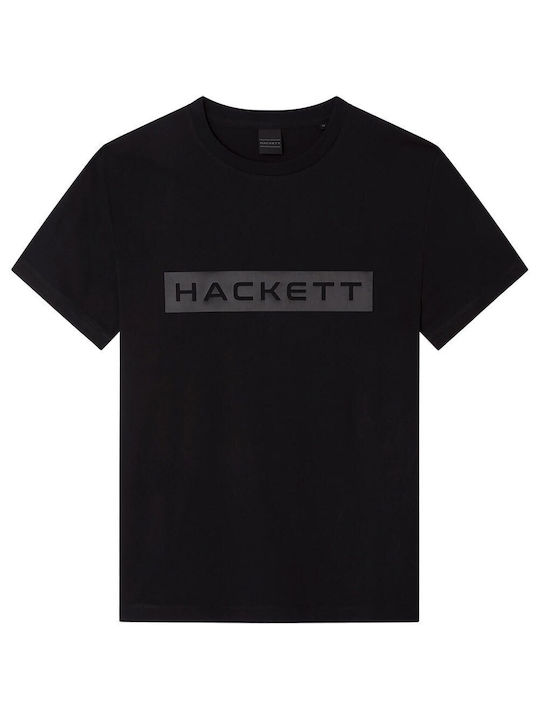 Hackett Ανδρικό T-shirt Μαύρο με Λογότυπο