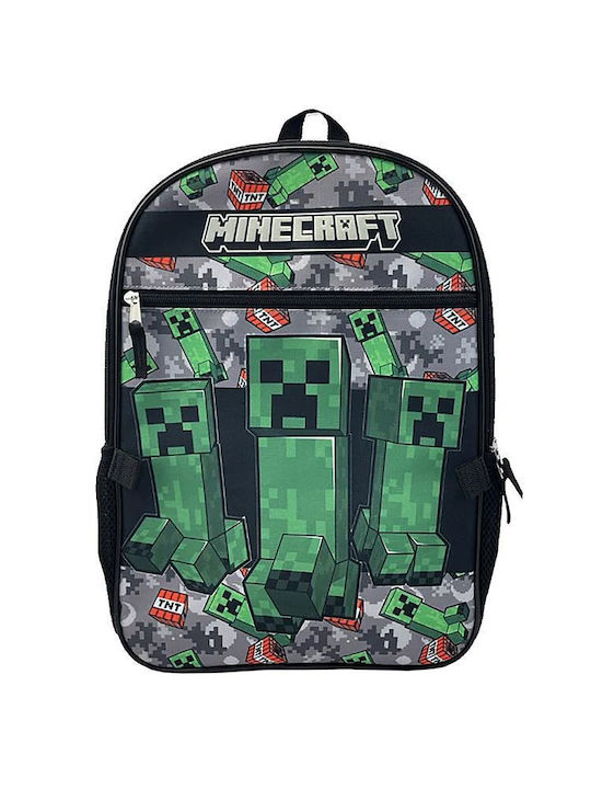 Bioworld Minecraft Creep School Bag Backpack Elementary, Elementary in Green color