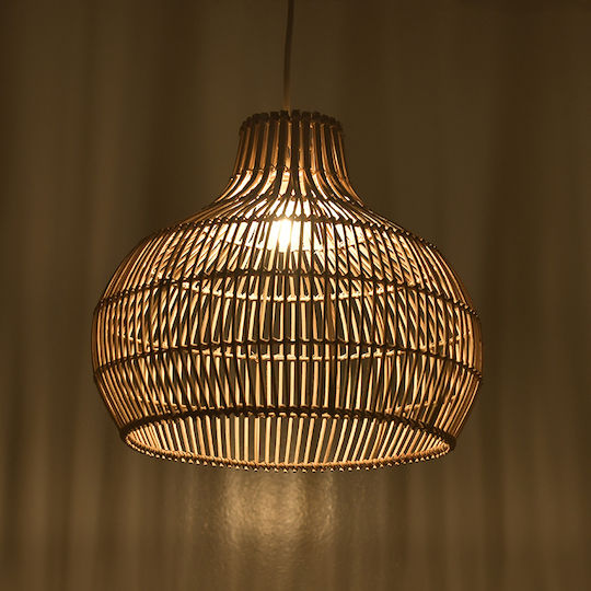 Inart NATURAL Κρεμαστό Φωτιστικό Μπεζ 40x35x35εκ. Inart NATURAL Κρεμαστό Φωτιστικό Μπεζ 40x35x35εκ.