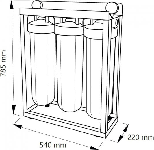 Aqua Filter BBPSCSTCBLS20 Συσκευή Φίλτρου Νερού Κεντρικής Παροχής Τριπλή 1'' με Ανταλλακτικό Φίλτρο Aqua Filter FCPS Polypropylene 5μm, Aqua Filter FCCST Water Softening,Aqua Filter FCCBL-S Carbon
