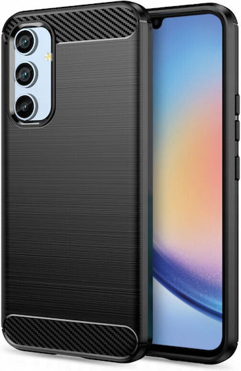 Tech-Protect Rugged Carbon Back Cover Σιλικόνης Μαύρο (Galaxy A34)