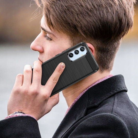 Tech-Protect Rugged Carbon Back Cover Σιλικόνης Μαύρο (Galaxy A34)