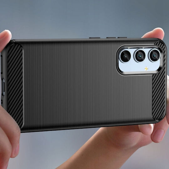 Tech-Protect Rugged Carbon Back Cover Σιλικόνης Μαύρο (Galaxy A34)