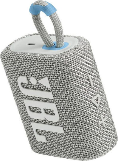 JBL Go 3 Eco Αδιάβροχο Ηχείο Bluetooth 4.2W με Διάρκεια Μπαταρίας έως 5 ώρες Blue White