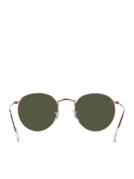 Ray Ban Round Metal Unisex Γυαλιά Ηλίου με Ροζ Χρυσό Μεταλλικό Σκελετό και Πράσινο Φακό RB3447 920231