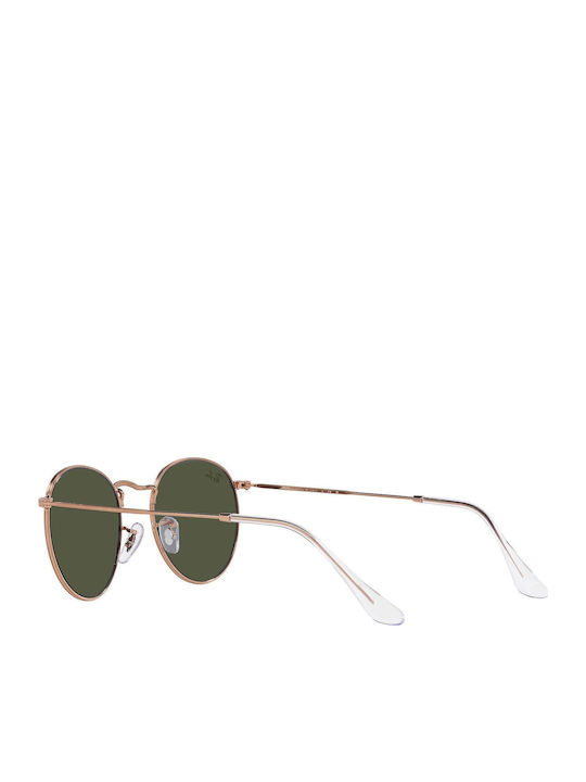 Ray Ban Round Metal Unisex Γυαλιά Ηλίου με Ροζ Χρυσό Μεταλλικό Σκελετό και Πράσινο Φακό RB3447 920231