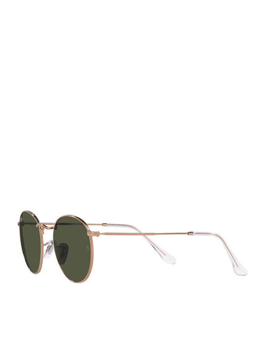 Ray Ban Round Metal Unisex Γυαλιά Ηλίου με Ροζ Χρυσό Μεταλλικό Σκελετό και Πράσινο Φακό RB3447 920231