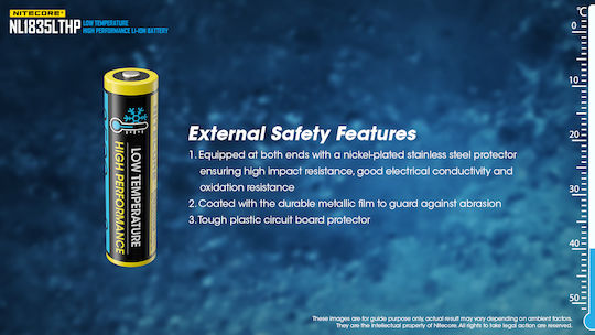 NiteCore NL1835HP Επαναφορτιζόμενη Μπαταρία 18650 3500mAh 3.6V 1τμχ