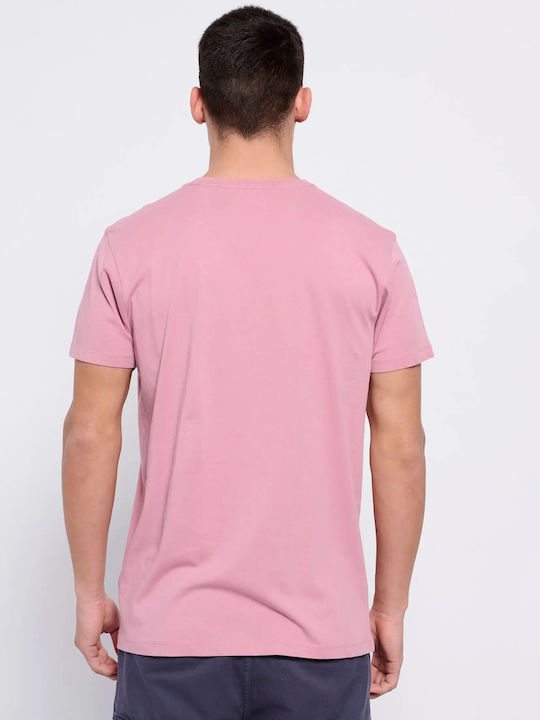 Funky Buddha Men's Short Sleeve T-shirt Vintage Pink