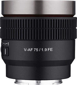 Samyang Full Frame Φωτογραφικός Φακός V-AF 75mm T1.9 Telephoto για Sony FE Mount Black