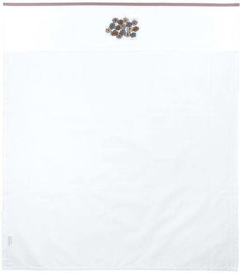 Meyco Vintage Flower Baby Sheet Crib Cotton Brown 75x100cm