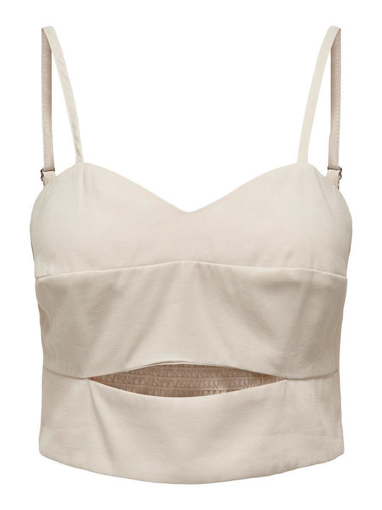 Damen Sommer Crop Top mit Trägern Moonbeam