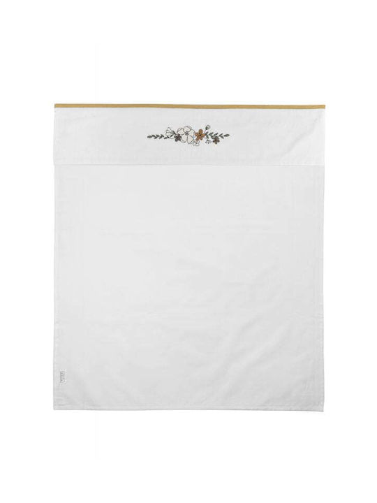 Meyco Floral Бебешки Чаршаф За Количка Памук Бежов 75x100бр